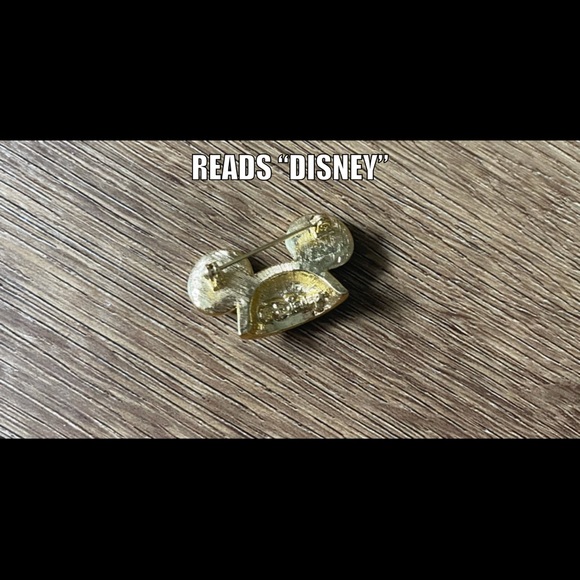 DISNEY-Vintage Gold & Crystal Mickey Ears PIN - Picture 2 of 9